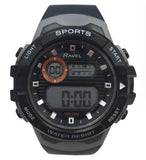 Ravel Mens 3ATM Digital Sports Black/Grey Watch RDG.14.33