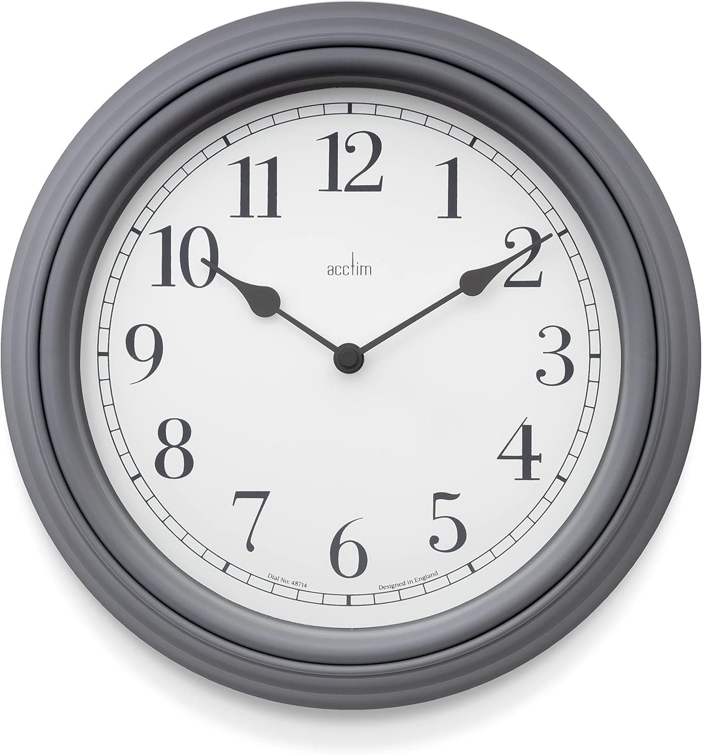 Acctim Devonshire Traditional 28cm Quartz Grey Wall Clock 22715