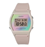 Casio Ladies Digital Display Pink Silicone Strap Watch