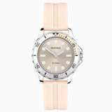 Sekonda Ladies  Balearic Silver Alloy Case & Peach Rubber Strap with Peach Dial 40568