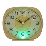 Wm.Widdop Silent Sweep Oval Face Blinking Light Alarm Clock  - Rose Gold