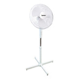 Benross 16 inch 3-Speed Pedestal Stand Fan Oscillating and Tilting Head White- 43930