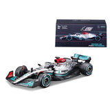 1:43 F1 Mercedes Amg W13 2022 With Helmet Russell - Diecast Model car Collectables