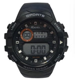 Ravel Mens 3ATM Digital Sports Orange/Black Watch RDG.14.30 - Gadgetize
