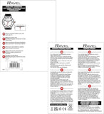 Ravel Mens Fashion Black Nylon Clip - On Carabiner with Compass and Luminous Dial Analogue Watch - Gadgetize