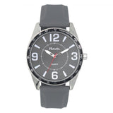 Ravel Mens Sports Grey Dial Grey Silicone Strap Watch