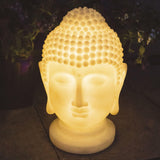 Solar Powered Buddha Head LED Light Garden Ornament