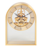 Widdop Gold Arched Skeleton Mantel Clock