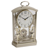 Rhythm Cont Mantel Clock See Thru with Handle Two Tone Gold 4RP796WR18