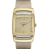 Caravelle Womens Bone Tone Bangle Watch with Crystals 44L142