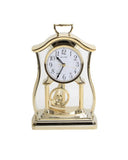 Rhythm Mantel Clock Pendulum & Acrylic Decor Roman Dial Gilt CRP611WR18