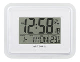 Acctim 74577 Silver Delta Radio Controlled Wall Clock Msf Signal Calendar