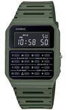 Casio Men's Collection Retro Digital Watch with Plastic Green Strap - CA-53WF-3BDF