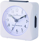 Precision Radio Controlled Analogue Table Crescendo Alarm Clock White PREC0050