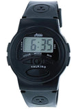 Relda Digital English Talking Black Plastic Strap Alarm Watch REL133