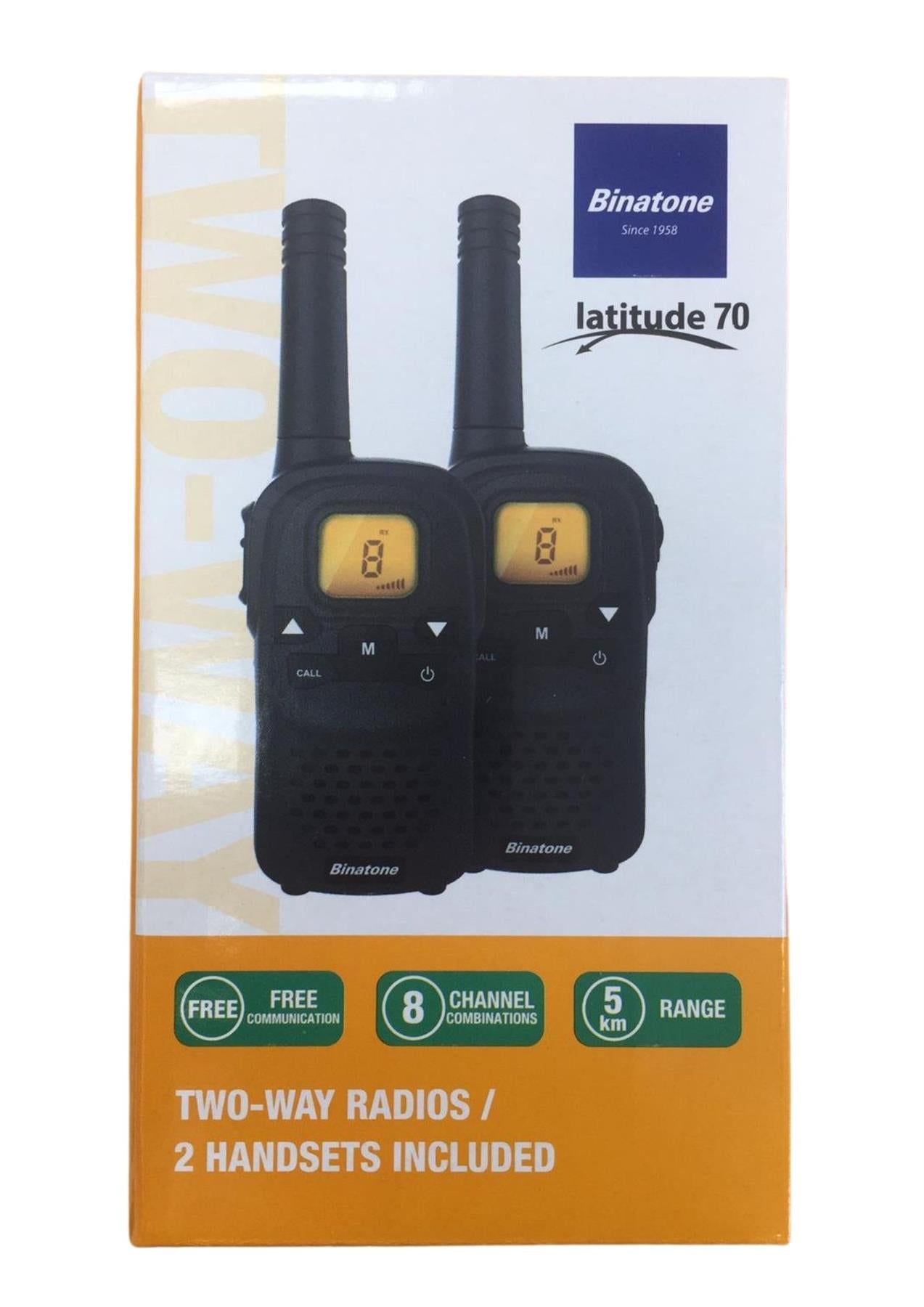 Binatone Latitude 70 Two Way Radios / 2 Handset Included