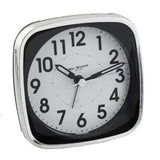 Widdop Square Black/Silver Alarm Clock 9767B