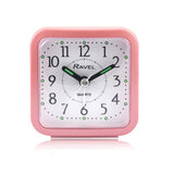 Ravel Rectangular Mini Bedside Quartz Alarm Clock - Pink RC043.5