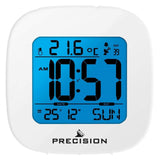Precision Radio Controlled Digital Alarm Clock in White AP058