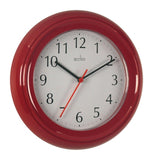 Wycombe Red Kitchen Wall Clock 21414