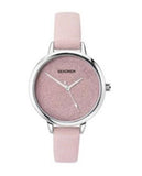Sekonda Womens Glitter Dial with Pink Leather Strap Watch 2821