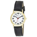 Ravel Womens Classic Strap Watch Black / Gold / White Watch R0105.05.2A
