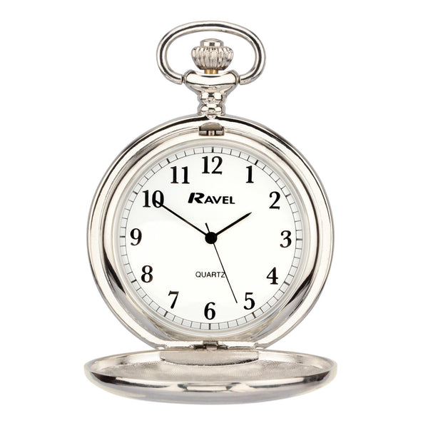 Ravel Plain Pocket Watch Chrome R1001.04 – Gadgetize