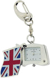 Imperial Key Chain Clock Union Jack Mini Flag Silver IMP745