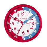 TIKKERS Children’s Time Teacher Wall Clock-Red