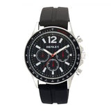 Henley Men's Black Dial Black Silicone Sports Rubber Strap Watch H02206.3