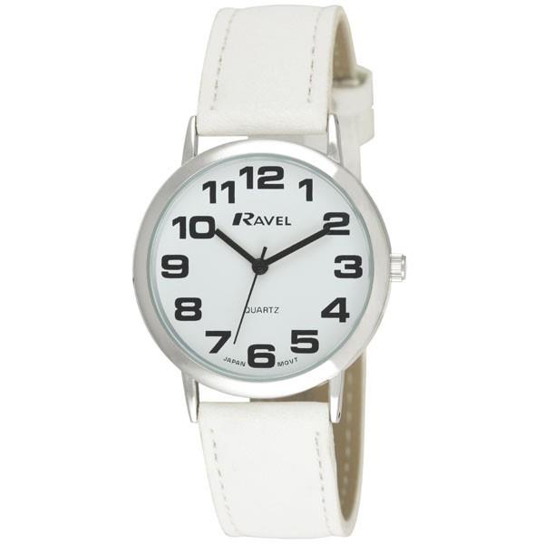 Ravel Womens Classic Casual Big Dial Leather Strap Watch R0105.13.4A