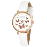 Henley Ladies Rose Gold Butterfly White Watch H06172.4