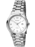 Sekonda Men's Dated White Dial Stainless Steel Bracelet Watch - 3729