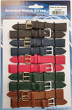 Leather Coloured Watch Straps Pk10  size 18mm 1005.01