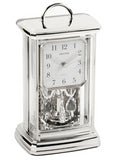 Rhythm Silver Effect Crystals Pendulum Oblong Case Mantel Clock 4SG771WR19