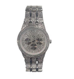 NY LONDON GENTS BLING WATCH PI-7469 SILVER NY London