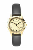 Sekonda Women's Fashion Gold Dial Black Leather Strap Watch 2691
