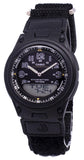 Casio Men's Black Nylon Quartz Watch with Black Dial Watch - AW80V-1BV