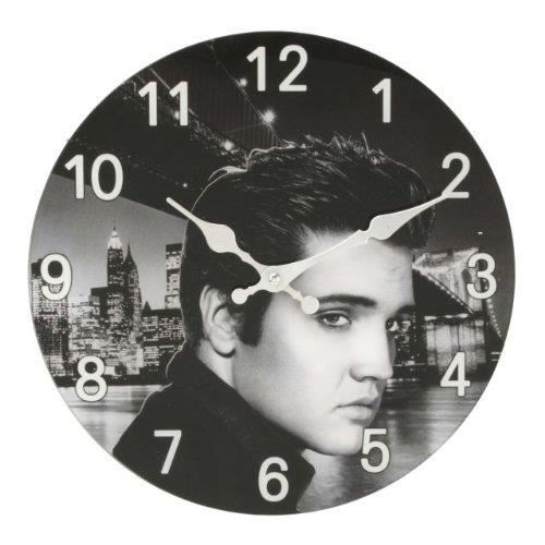 Widdop Elvis Glass 30cm Wall Clock W9716