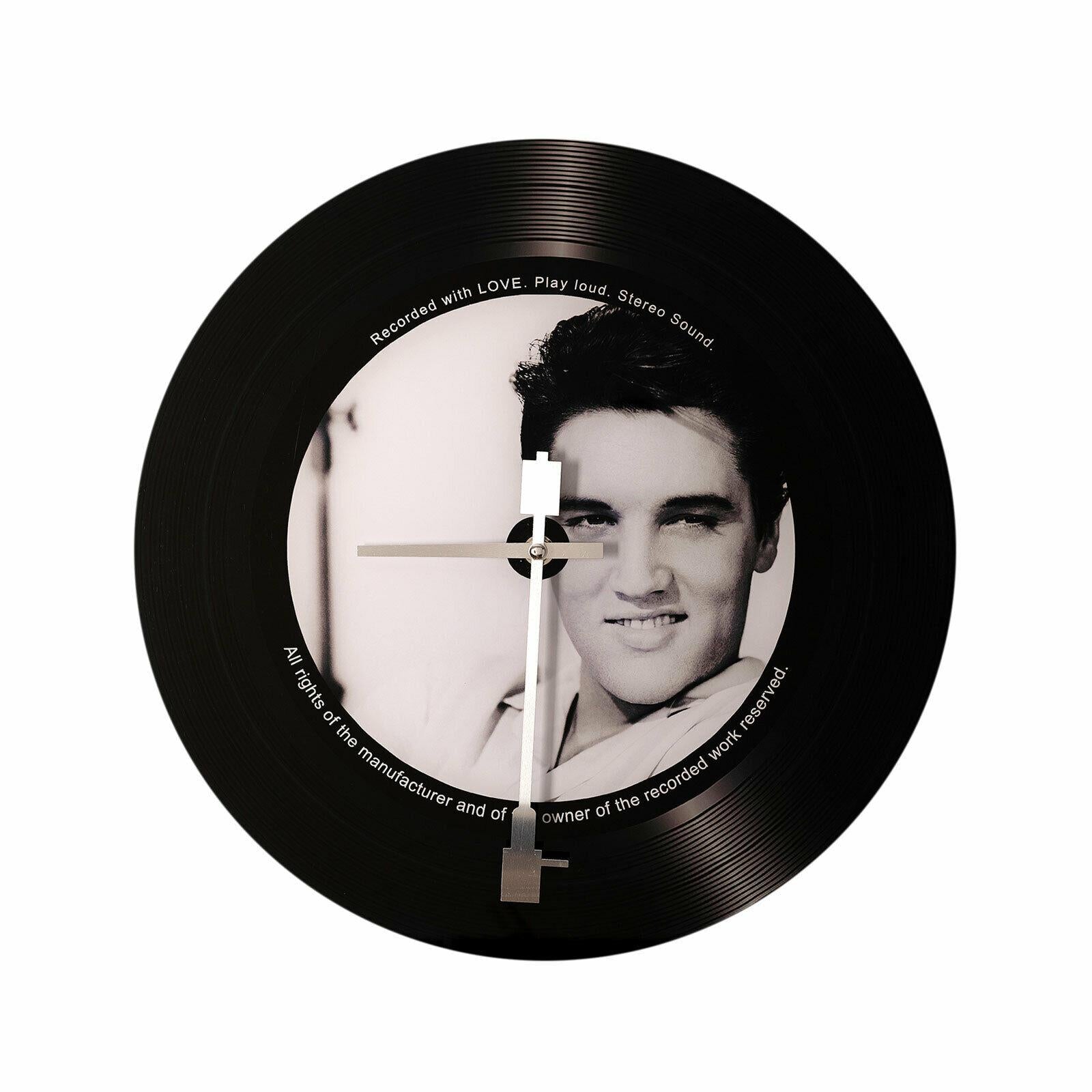 Widdop Iconic Collection Glass Record Wall Clock - Elvis