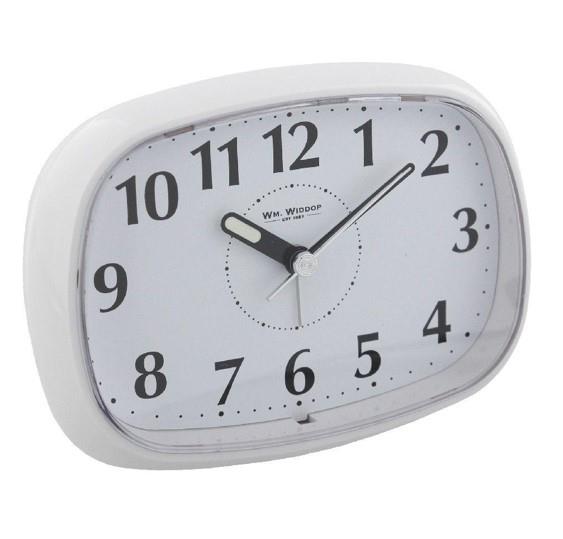 Widdop Oval White Alarm Clock 5334W