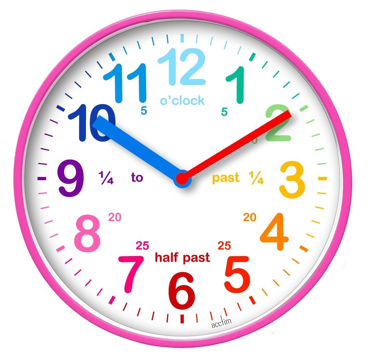 Acctim Wickford Pink Kids Wall Clocks 22520