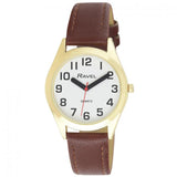 Ravel Mens Classic Strap Watch Brown/Gold Watch R0125.45.1
