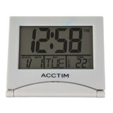 Acctim Mini Flip 2 Folding Travel Digital Alarm Clock Grey 15787