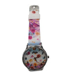 Relda Ladies Analogue Flowers Silicone Strap Watch REL100