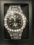 NY LONDON GENTS BLING WATCH  PI-7644 GUNMETAL
