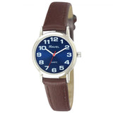Ravel Women's Classic Blue Dial Brown Strap Watch R0105.49.2