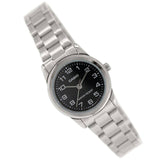 Casio Womans Standard Stainless Steel Easy Reader Black Dial Watch LTP-V001D-1BUDF
