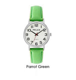 PELEX Unisex Large Dial Parrot Green Strap Quartz Watch PLX-048-PG