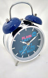 Plain Lazy Bell Alarm Clock - Blue with Metal Index